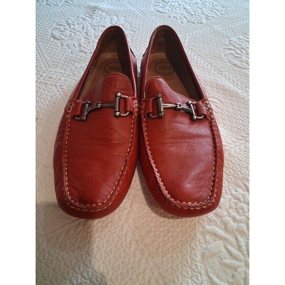 1901 Red Pebbled Leather  Loafer Men Shoe size 12 M main image 5